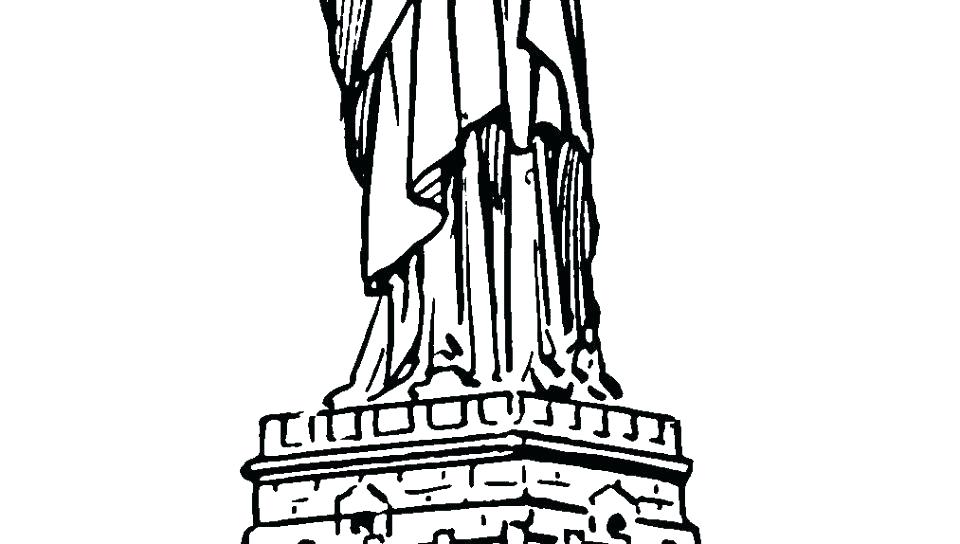 960x544 Statue Of Liberty Crown Coloring - Statue Of Liberty Line Drawing