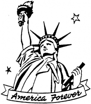 306x350 Statue Of Liberty Cartoon Drawing - Statue Of Liberty Line Drawing