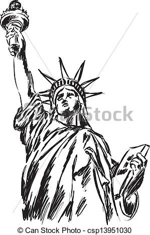 299x470 Statue Of Liberty Illustration - Statue Of Liberty Line Drawing