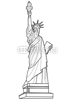 300x400 The Statue Of Liberty Line Drawing Buy Photos Ap Images - Statue Of Liberty Line Drawing
