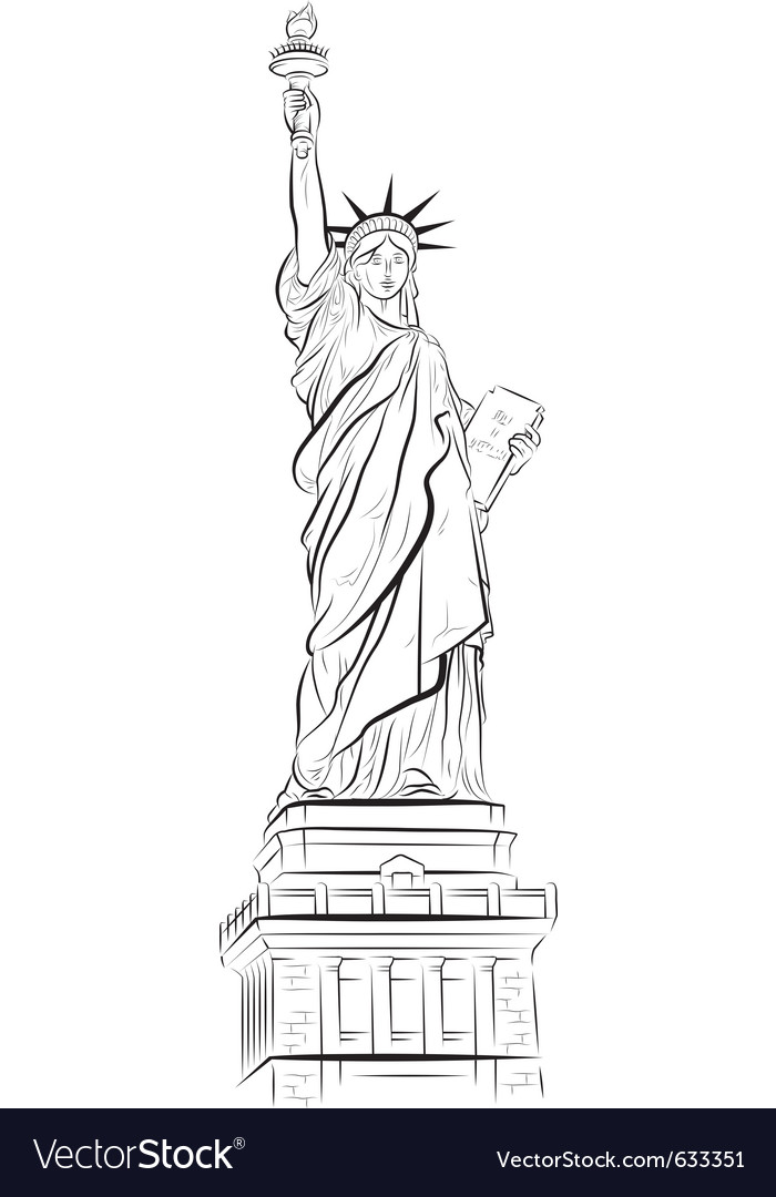 700x1080 Drawn Statue Of Liberty All New Free Clip Art Stock - Statue Of Liberty Line Drawing