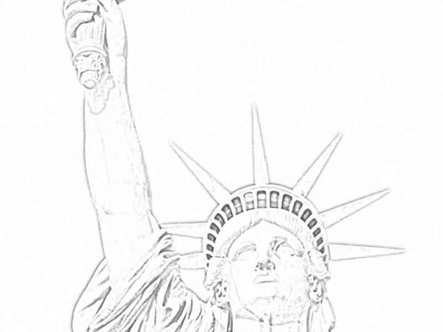 640x480 Drawn Statue Of Liberty Pencil - Statue Of Liberty Pencil Drawing