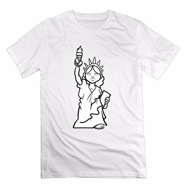 640x640 Free Shipping New Fashion Mens T Shirt Brand Clothing Statue - Statue Of Liberty Pencil Drawing