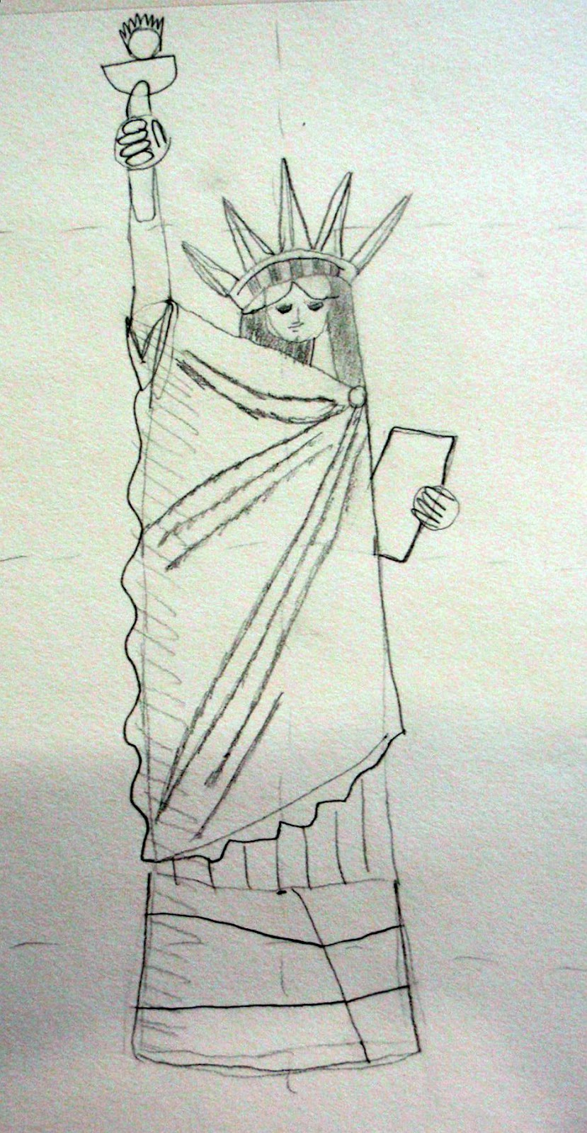 829x1600 Best Fireworks Pencil Sketch Collection - Statue Of Liberty Pencil Drawing