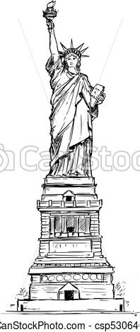 198x470 New Sketch Drawing Of Statue Of Liberty Collection Drawing Sketch - Statue Of Liberty Pencil Drawing