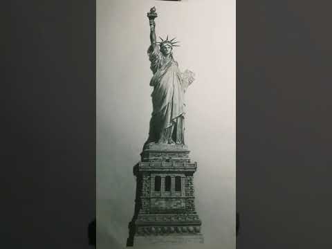 480x360 Statue Of Liberty Pencil Drawing - Statue Of Liberty Pencil Drawing