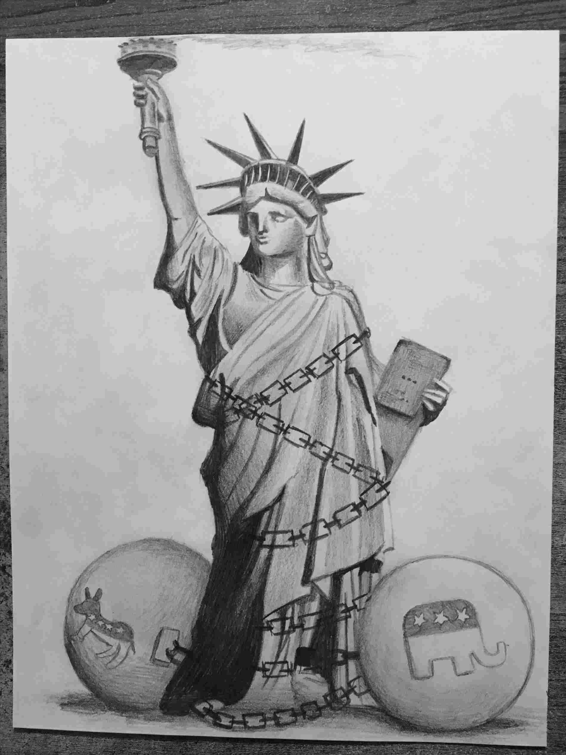 1899x2533 Statue Of Liberty Pencil Drawing - Statue Of Liberty Pencil Drawing
