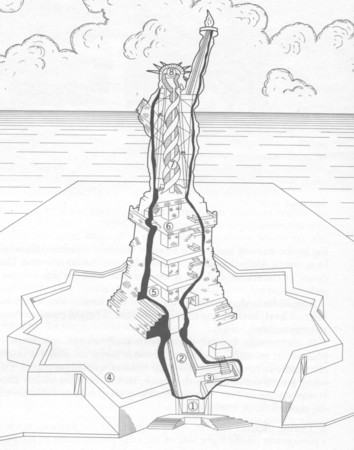 354x450 Drawn Torch Statue Liberty - Statue Of Liberty Torch Drawing