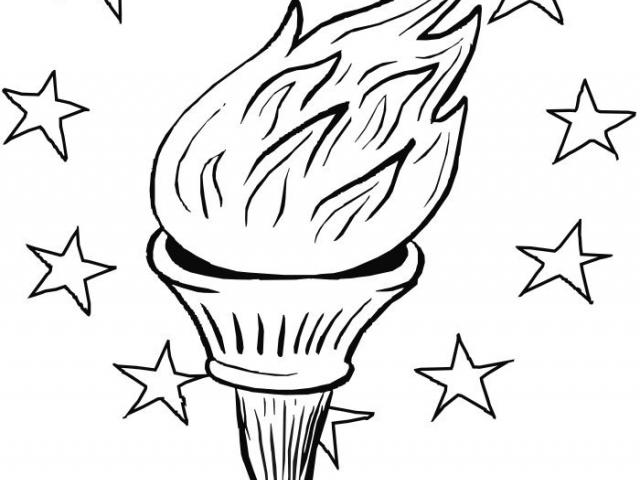 640x480 Free Drawn Statue Of Liberty, Download Free Clip Art - Statue Of Liberty Torch Drawing