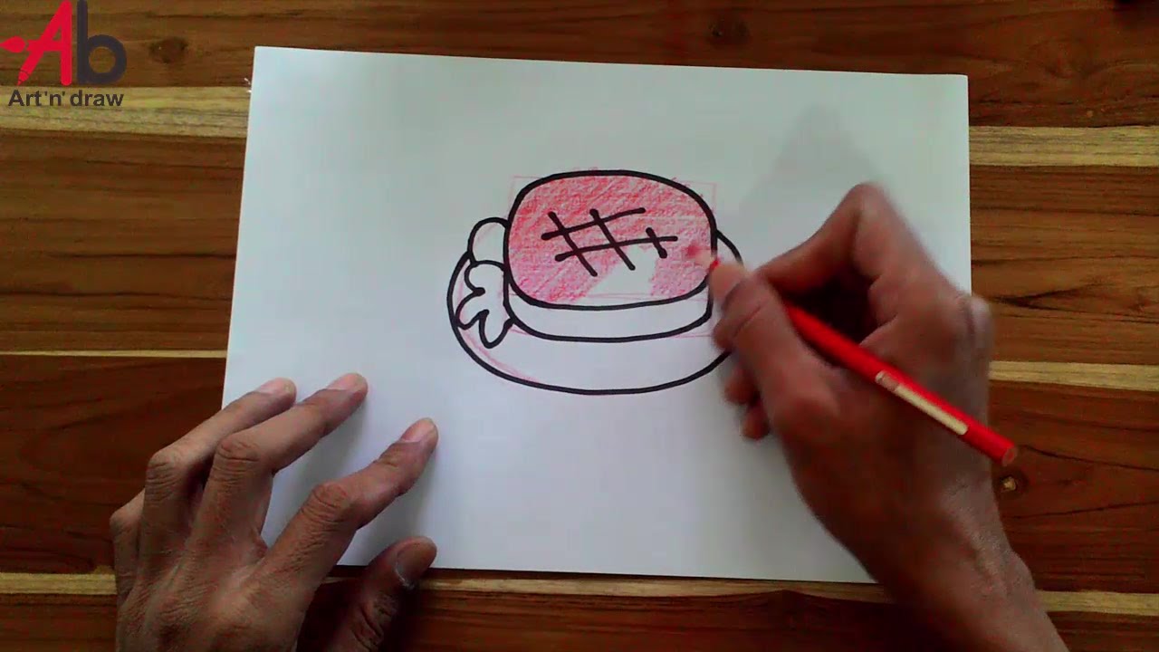 1280x720 how to draw steak step - Steak Cartoon Drawing