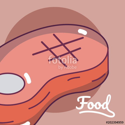 500x500 meat steak concept cartoon stock image and royalty free vector - Steak Cartoon Drawing