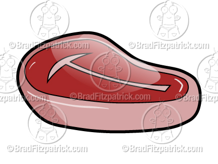 432x324 cartoon steak clipart - Steak Cartoon Drawing