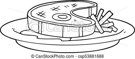 450x198 cartoon steak dinner - Steak Cartoon Drawing