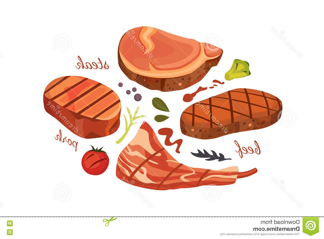 1300x957 best free beef steak vector illustration set drawing - Steak Drawing