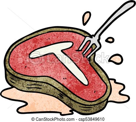 450x403 cartoon cooked steak and fork - Steak Drawing Cartoon