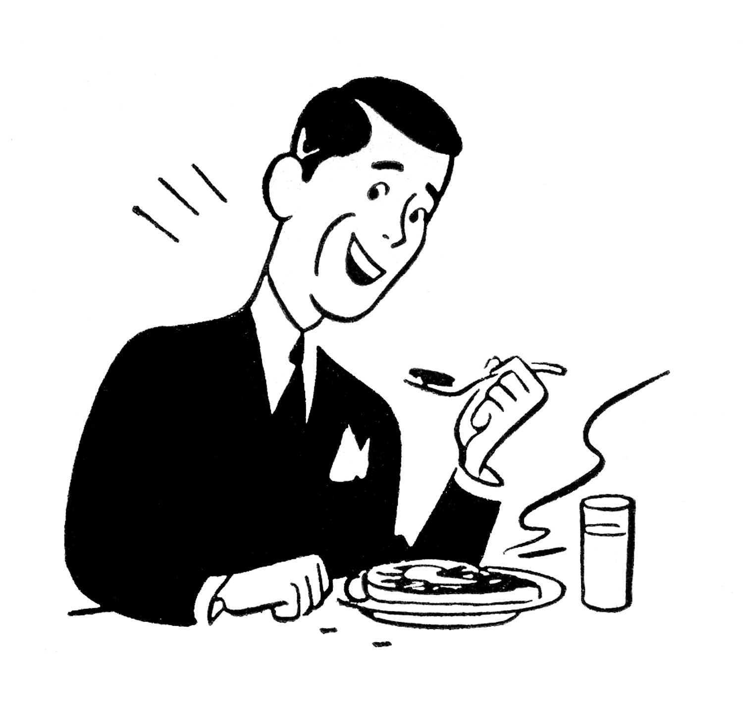 1500x1439 Retro Drawing Cartoon For Free Download - Steak Drawing Cartoon