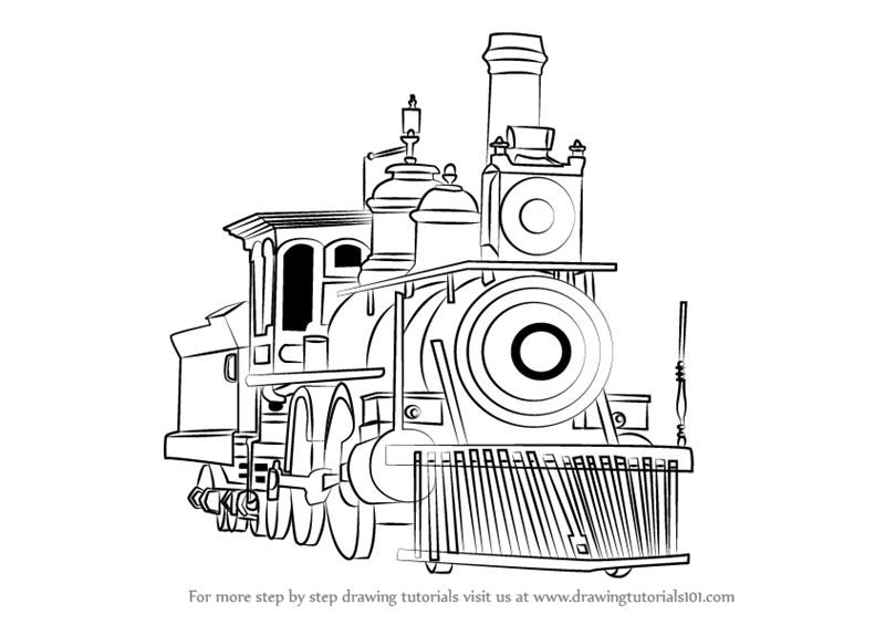 800x565 learn how to draw steam locomotive - Steam Drawing