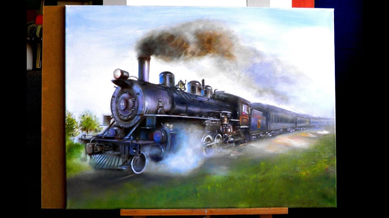 1280x720 How I Drew A Steam Locomotive - Steam Engine Drawing