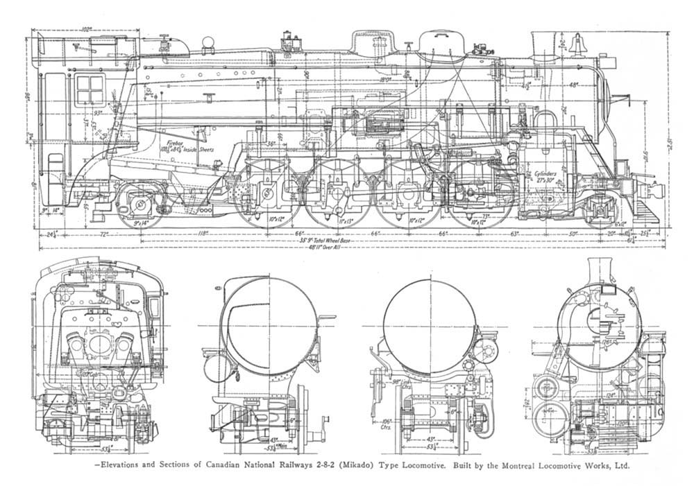 Steam Locomotive Tender Drawings