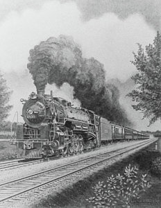 232x300 steam locomotive drawings - Steam Locomotive Drawings