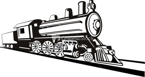 500x266 Vintage Train Retro Side View Embroidery Ideas - Steam Train Drawing Side View