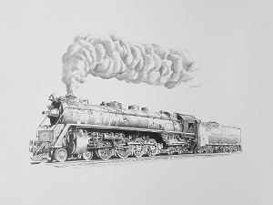300x225 Line Drawing Nashville Steam - Steam Train Line Drawing