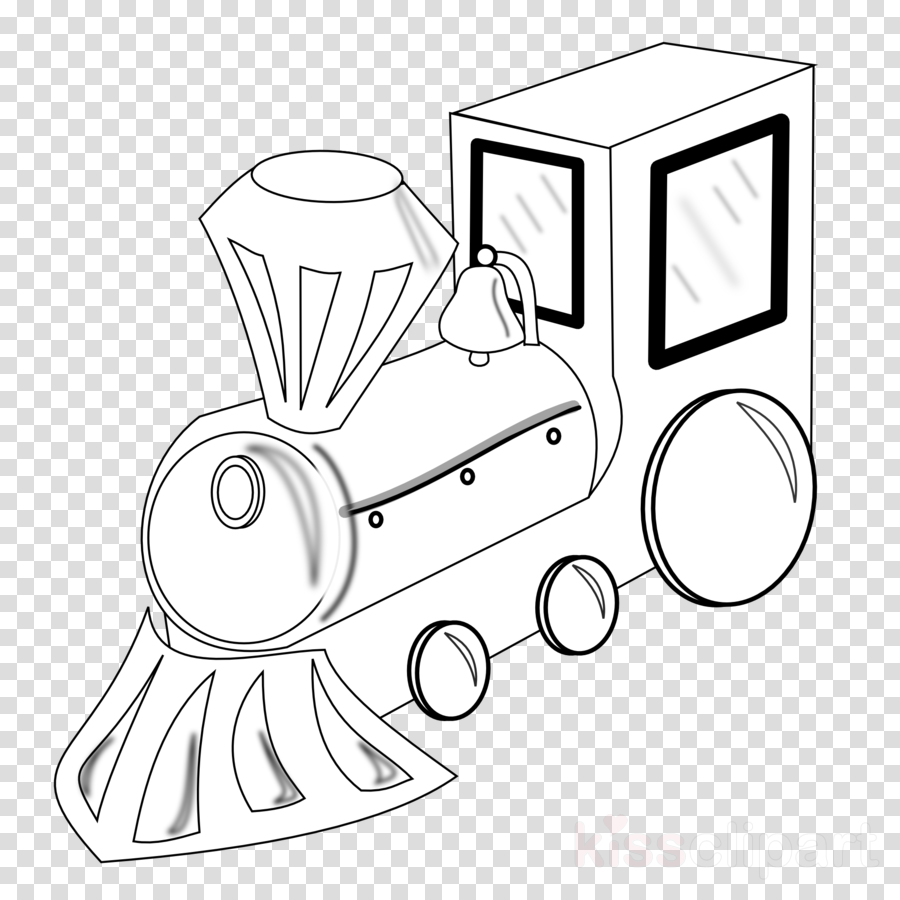 900x900 Train, Illustration, Drawing, Transparent Png Image Clipart Free - Steam Train Line Drawing