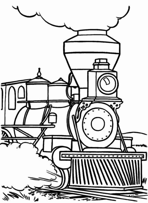 Steam Train Line Drawing at PaintingValley.com | Explore collection of ...