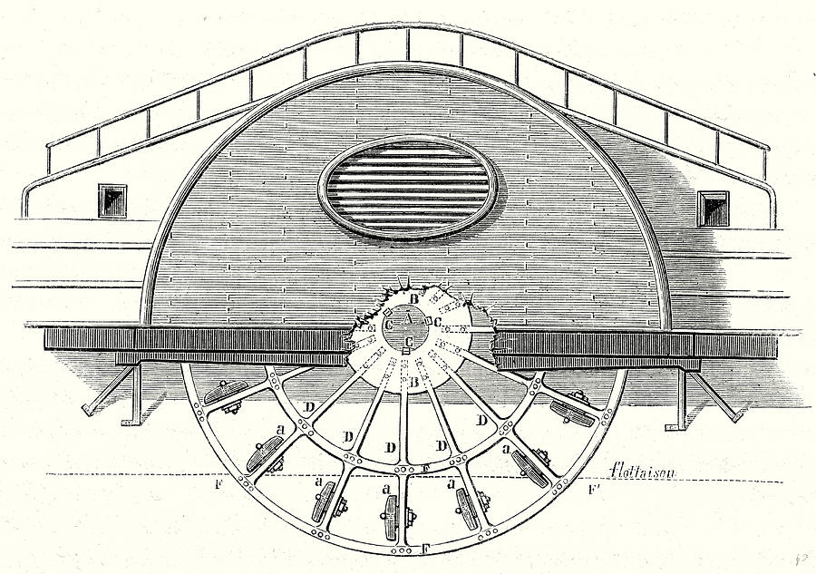 900x633 impeller of a steamboat drawing - Steamboat Drawing