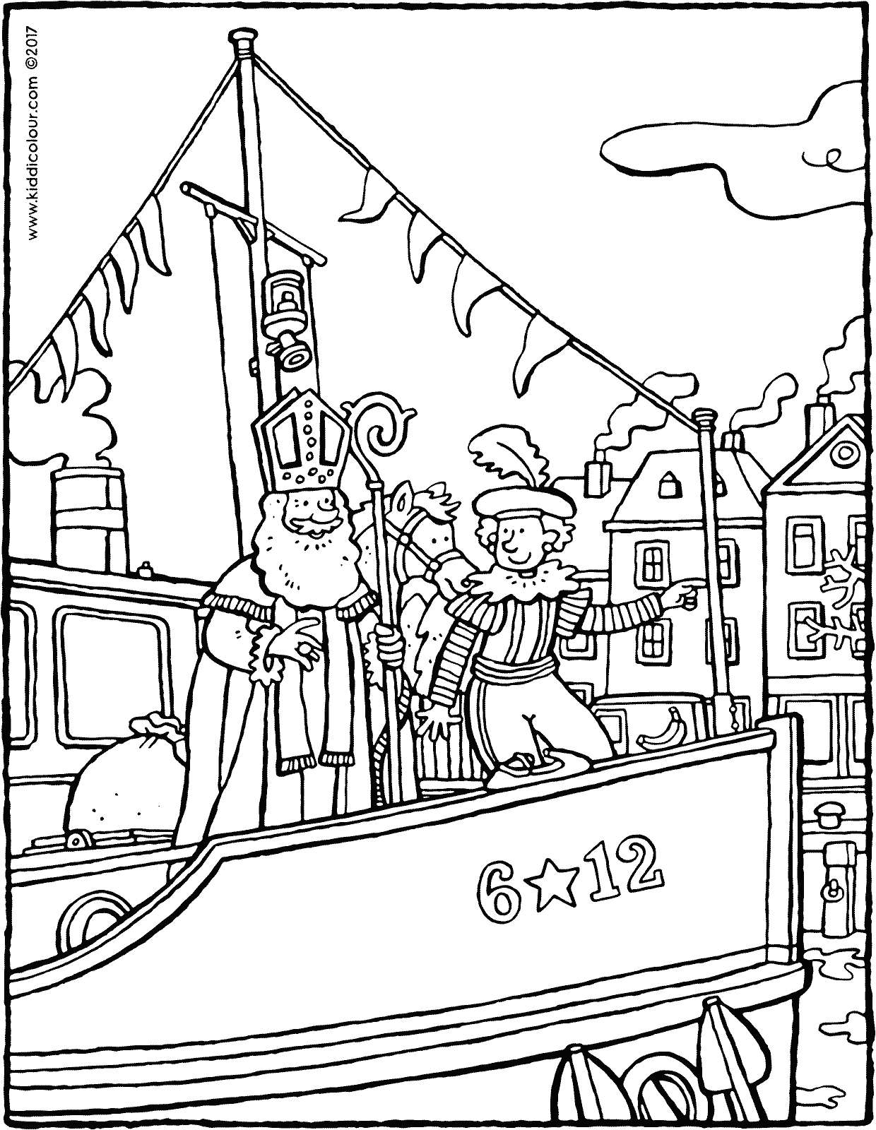 1240x1600 saint nicholas and pete on the steamboat - Steamboat Drawing