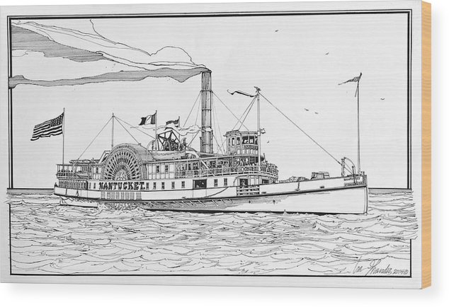 634x434 steamboat nantucket wood print - Steamboat Drawing