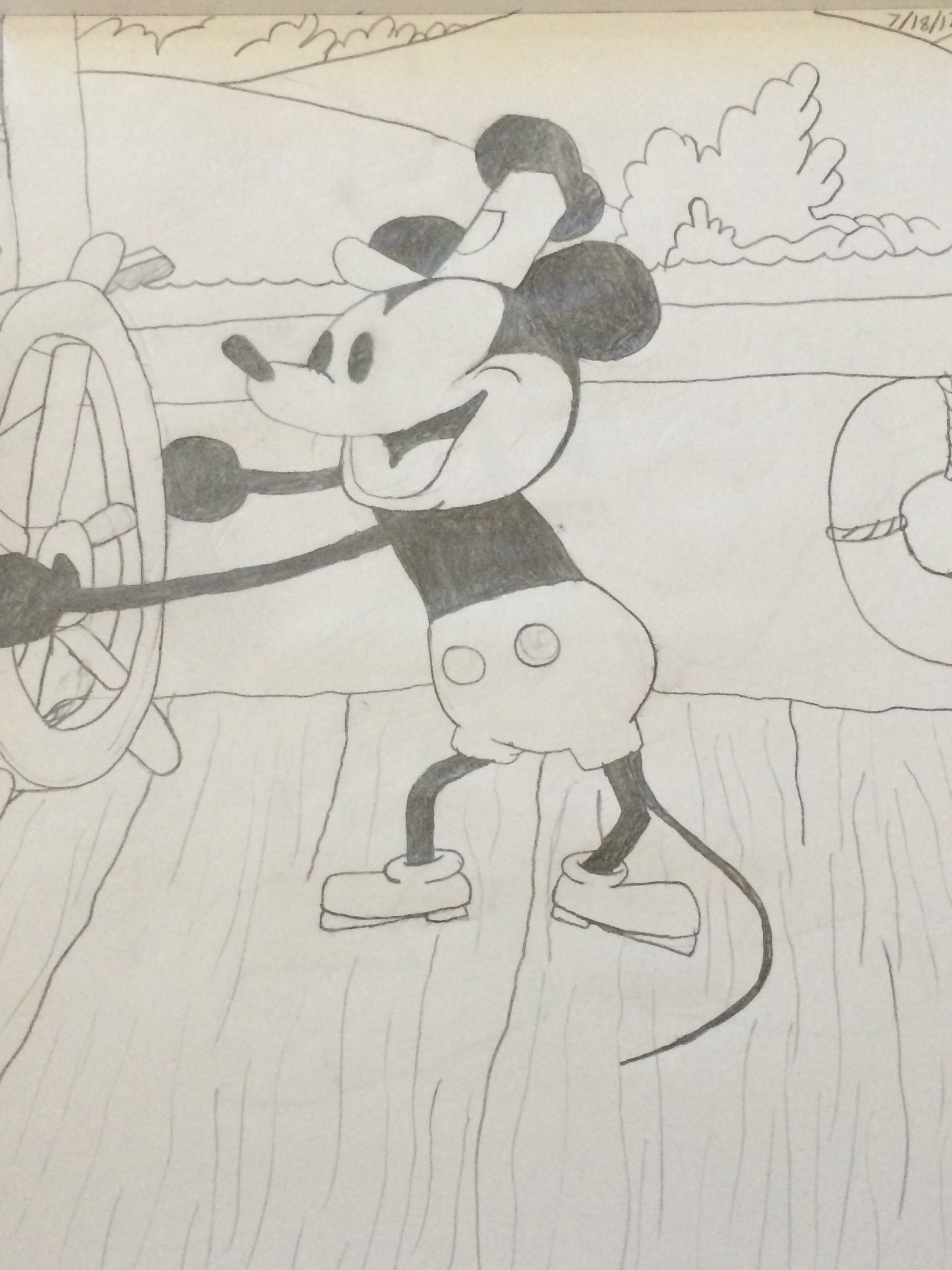Steamboat Willie Drawing at Explore collection of