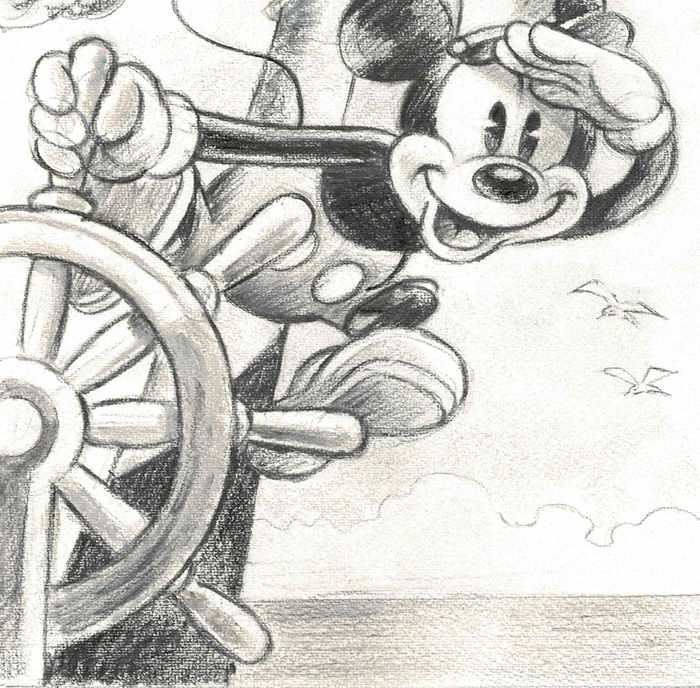 700x688 fernandez tony original drawing mickey mouse steamboat willie - Steamboat Willie Drawing