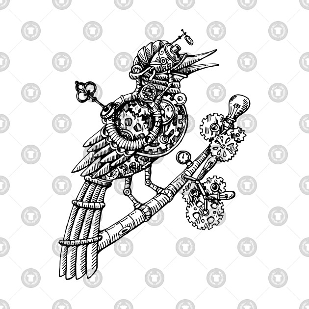 630x630 Steampunk Bird - Steampunk Bird Drawing