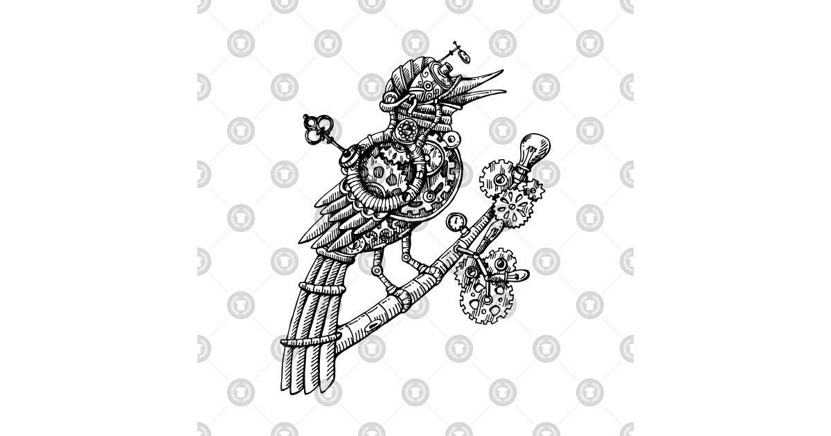 1200x630 Steampunk Bird - Steampunk Bird Drawing
