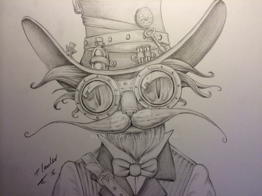 1024x768 steampunk cat drawing at getdrawings free for personal use - Steampunk Cat Drawing