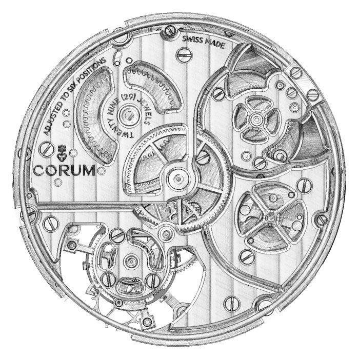 698x700 Capital One Deliver In Clock - Steampunk Clock Drawing