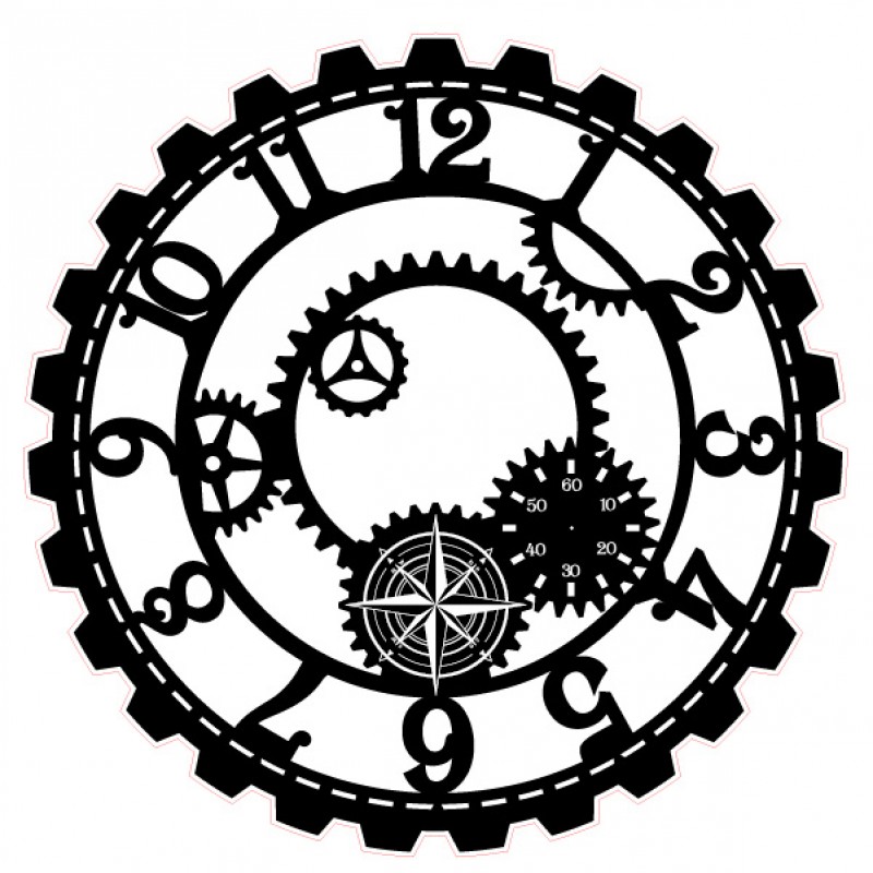 800x800 steampunk clock stamp - Steampunk Clock Drawing