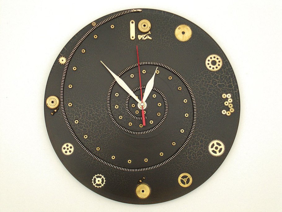 910x683 steampunk clock drawing steampunk wall clock large all - Steampunk Clock Drawing