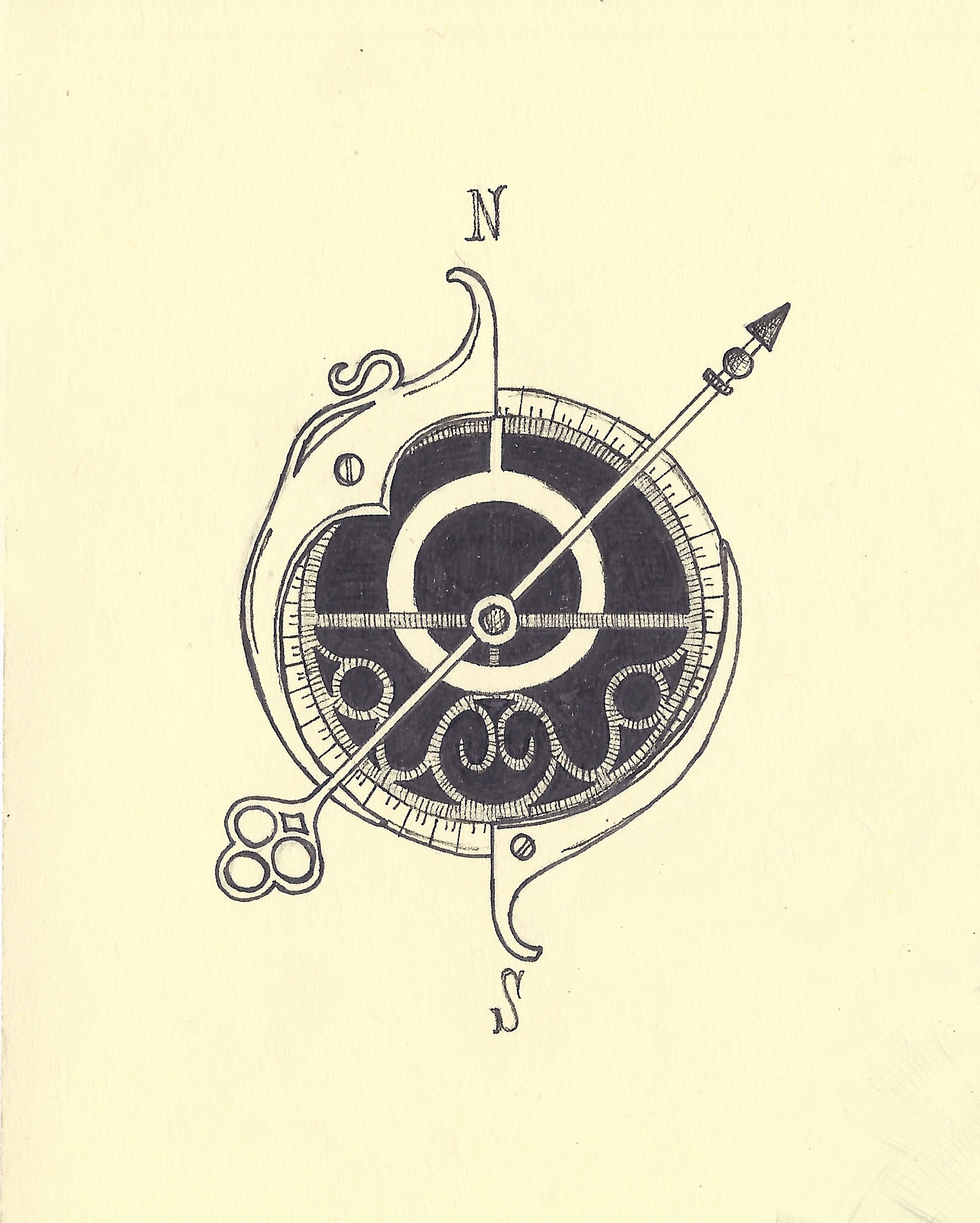 2000x2495 Steampunk Compass Clipart Great Free Clipart, Silhouette - Steampunk Compass Drawing