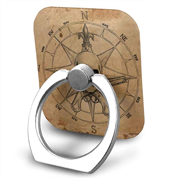 569x569 Cell Phone Finger Ring Stand Steampunk Compass Drawing - Steampunk Compass Drawing