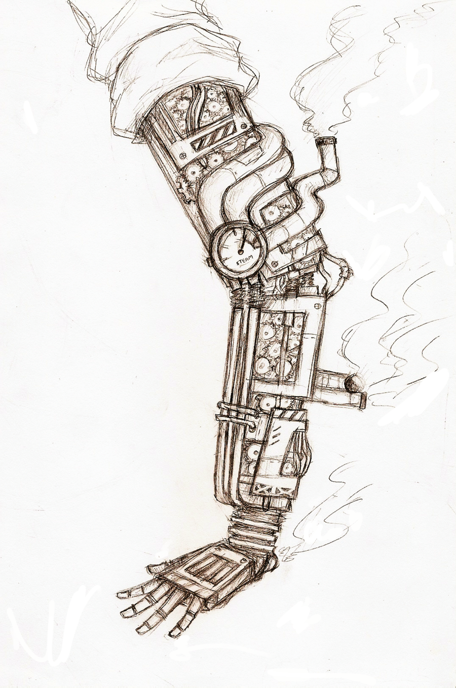 900x1357 Mechanical Art - Steampunk Drawing Ideas