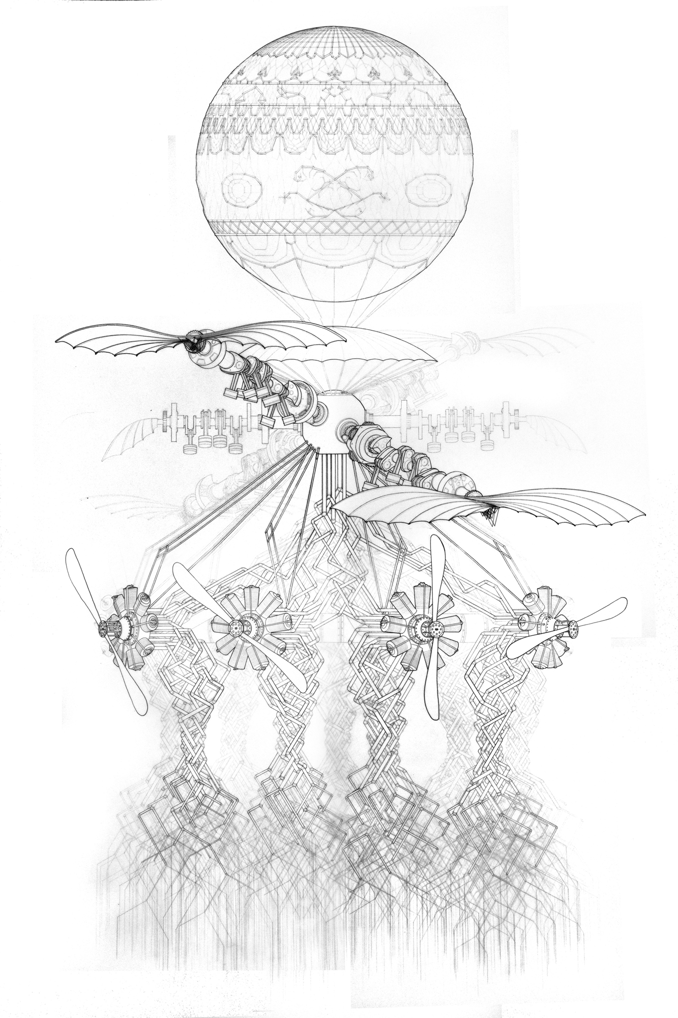 1333x2000 Generative Steampunk Drawings Wired - Steampunk Drawings