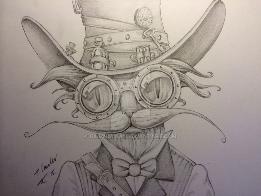 1024x768 Stuff To Drawpaint In Pencil Drawings - Steampunk Drawings
