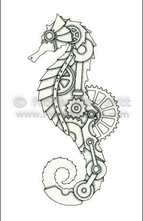 295x455 steam punk seahorse all of my drawing idea pins dibujos, arte - Steampunk Drawings