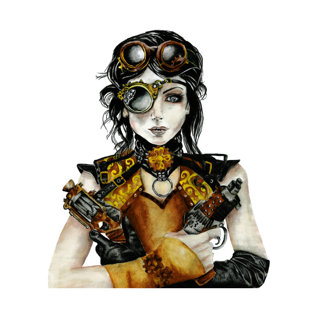 630x630 Steampunk Girl - Steampunk Girl Drawing