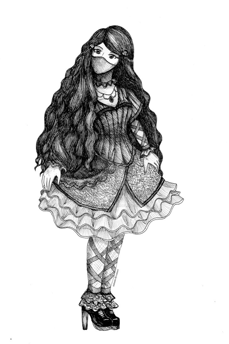 730x1095 Steampunk Girl - Steampunk Girl Drawing