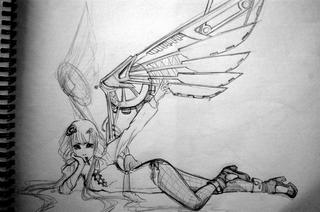 320x212 This Is A Steampunk Girl Sketch And I Want To Re Draw Her For My - Steampunk Girl Drawing