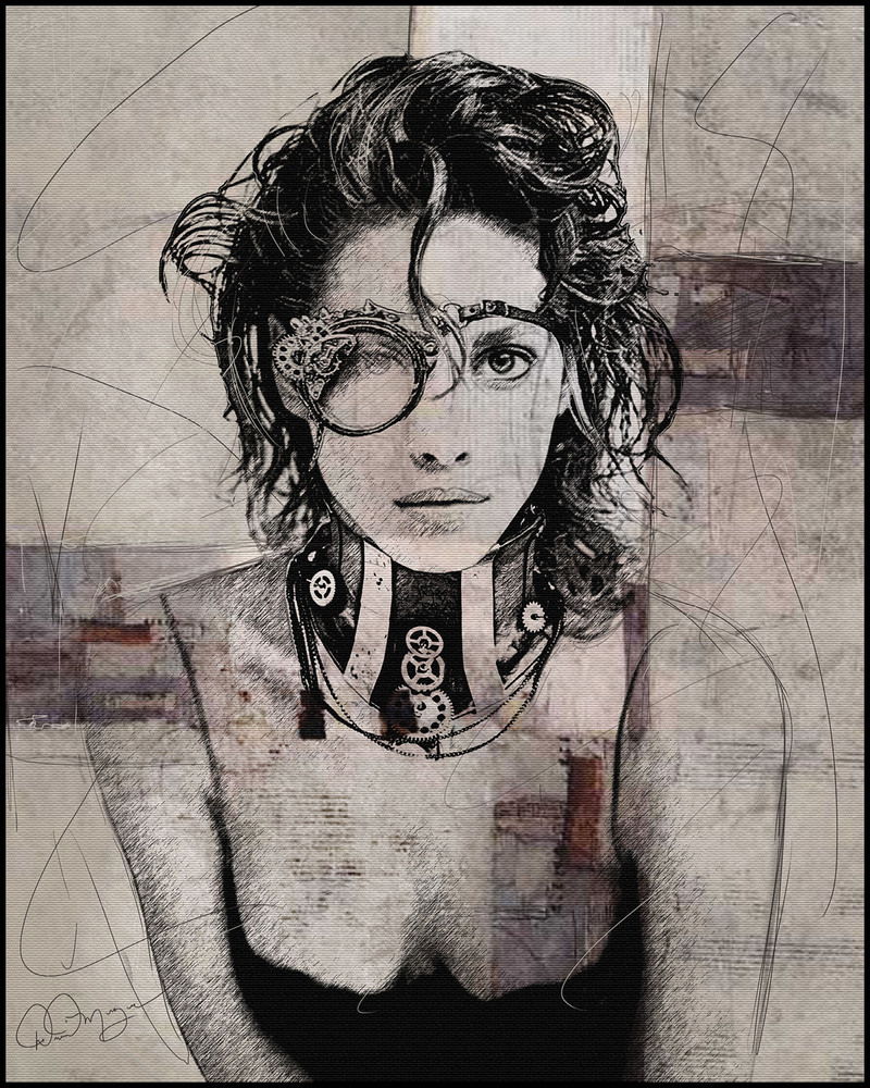 800x1000 Artwork - Steampunk Girl Drawing