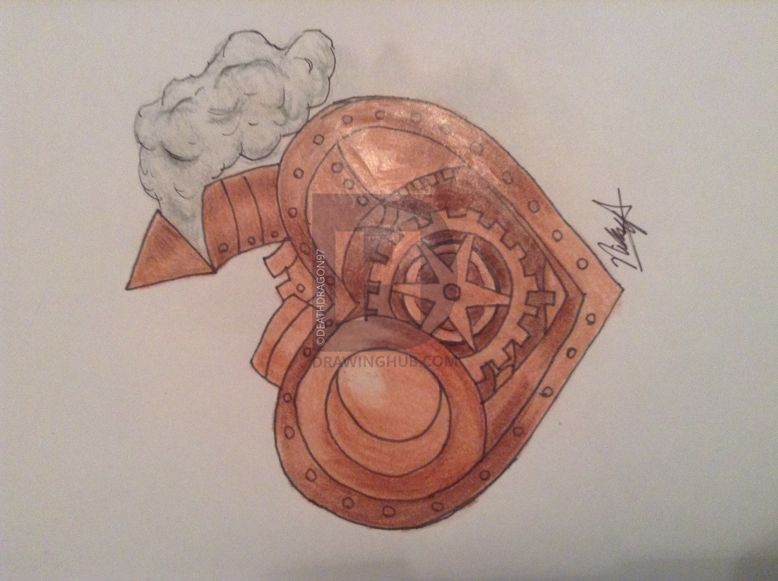 2592x1936 Steampunk Heart Drawing - Steampunk Heart Drawing